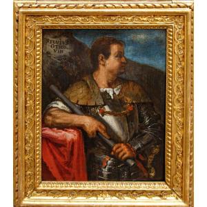 16th Century, Da Tiziano , Portrait Of The Roman Emperor Marcus Salvius Otho