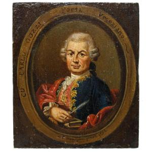 Peter Mequignon (1768-1826), 1794, Portrait De Carlo Gozzi