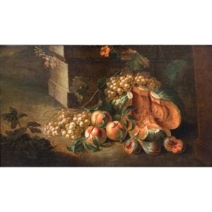 Still Life With Melon And Grapes