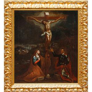 Francesco Zucco (bergame, 1570 Environ - Bergame, 3 Mai 1627), Crucifixion Avec Les Saints