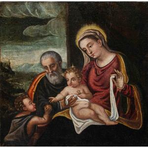 Workshop Of Polidoro De Renzi, Holy Family With Saint John