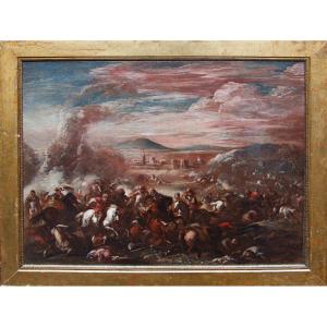 Rescianino Of The Battles (brescia, 1646 - Piacenza, 1703) , Battle Scene