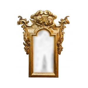 XVIIe Siècle, Miroir Avec Cimaise 