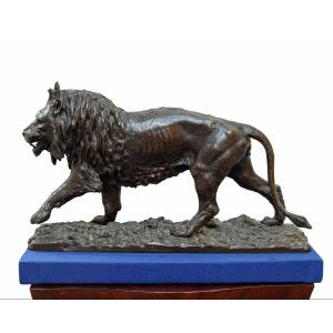 Christophe Fratin (metz, 1801 - Le Raincy, 1864), Lion En Embuscade