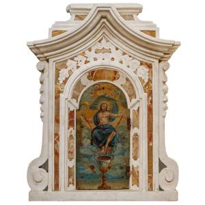 17th-18th Century, Edacular Frame With The Risen Christ