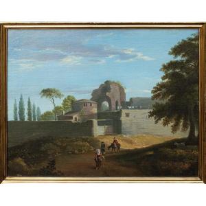 Painter Active In Rome In The 18th-19th Century, View Of The Temple Of Minerva Medica