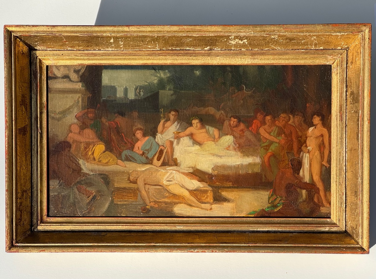 Decadence Of The Romans-antique Scene Of A Neoclassical Painting-19th Century School Circa 1870