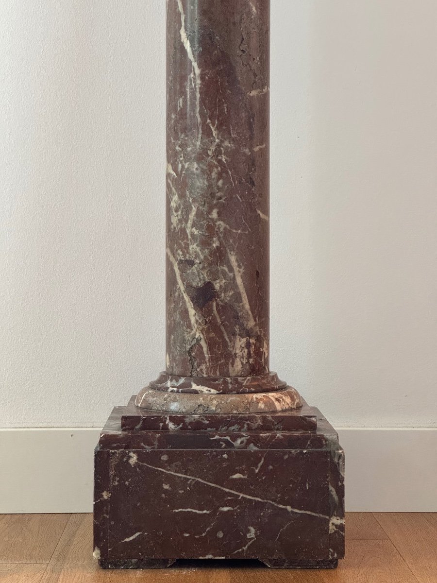 Marble Pedestal Column Stand - Late 19th Century-photo-3