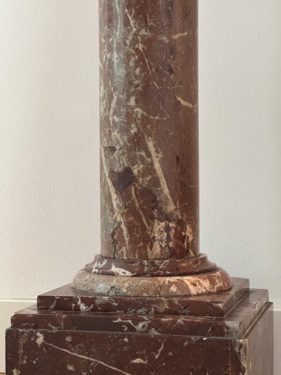 Marble Pedestal Column Stand - Late 19th Century-photo-2