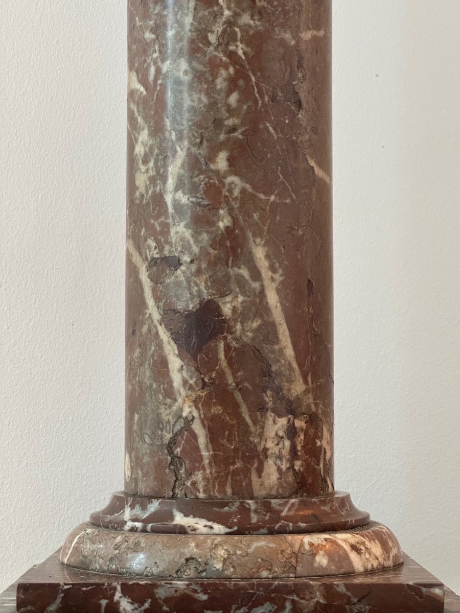 Marble Pedestal Column Stand - Late 19th Century-photo-3