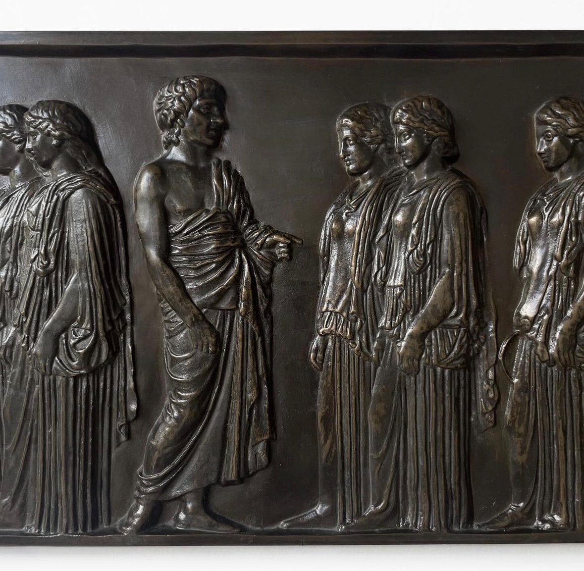 Big Bronze  Plaque Bas-relief - Ferdinand Barbedienne - 19th Century - Greece - Sculpture-photo-2