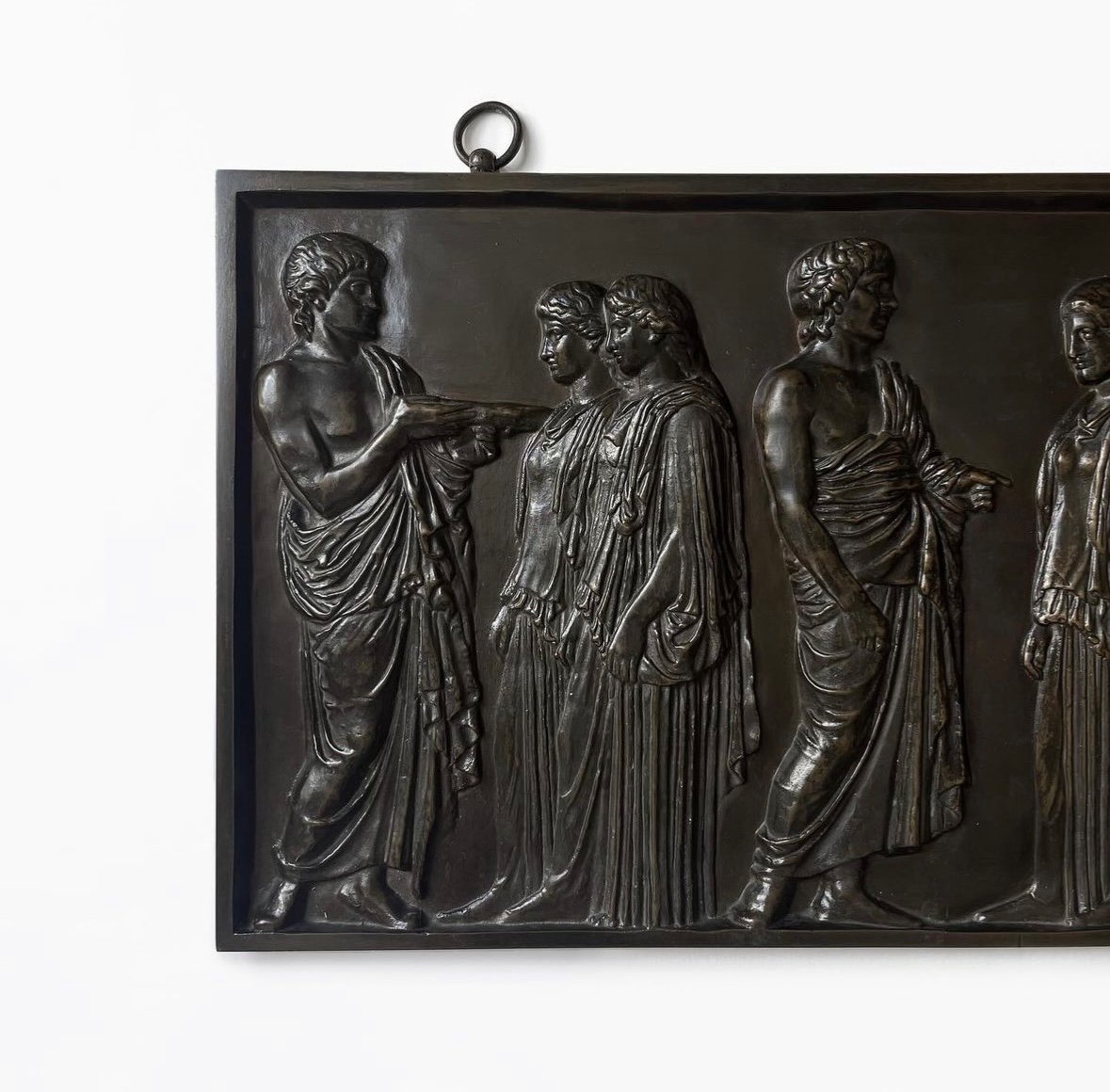 Big Bronze  Plaque Bas-relief - Ferdinand Barbedienne - 19th Century - Greece - Sculpture-photo-3