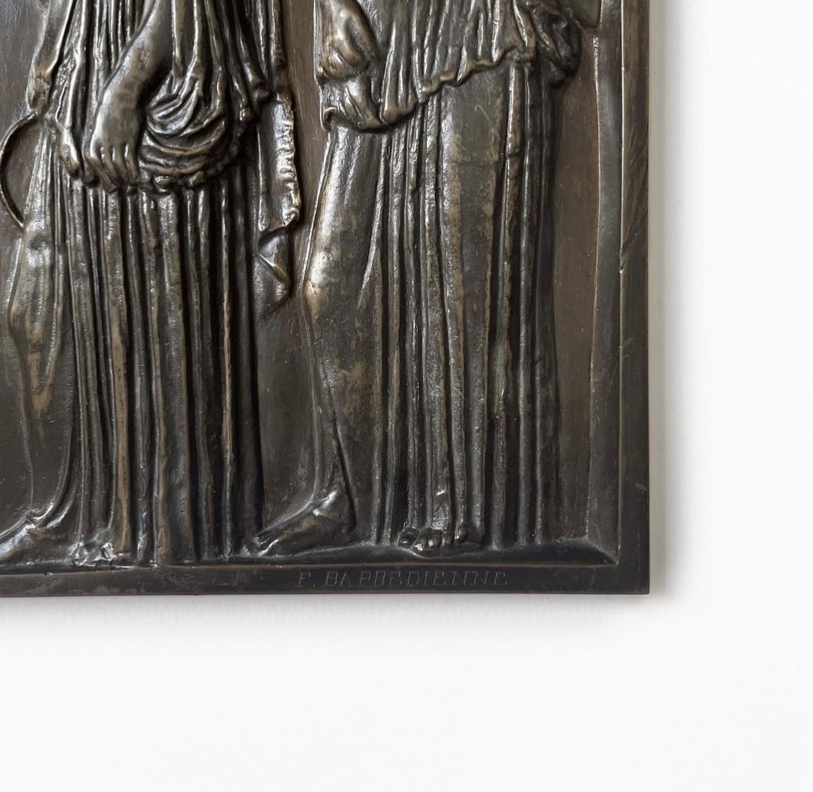 Big Bronze  Plaque Bas-relief - Ferdinand Barbedienne - 19th Century - Greece - Sculpture-photo-1