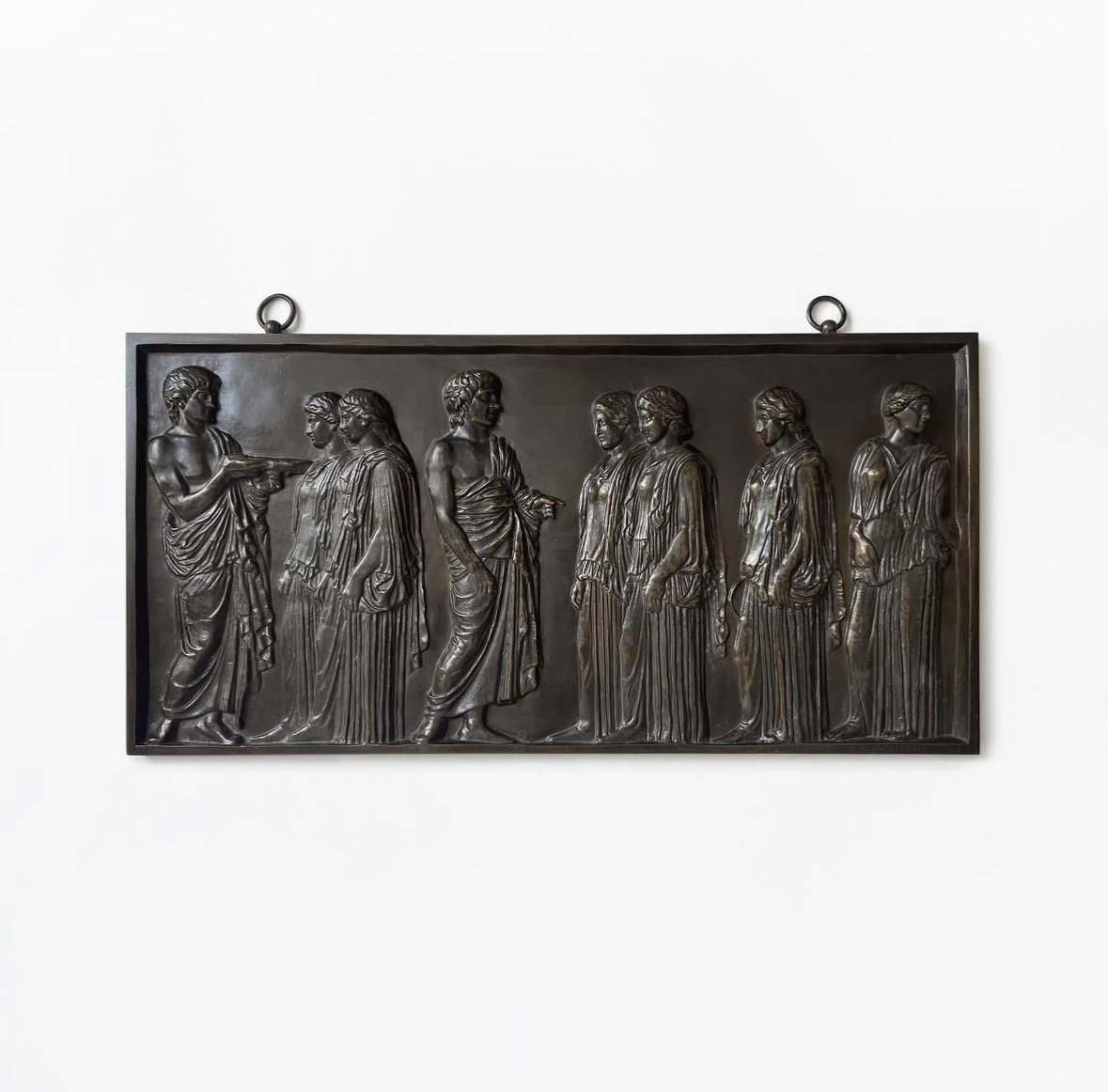 Big Bronze  Plaque Bas-relief - Ferdinand Barbedienne - 19th Century - Greece - Sculpture