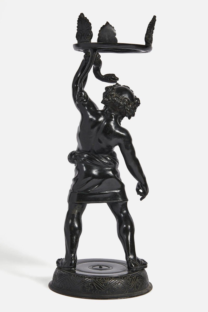 Sculpture En Bronze Silène Bacchus Ivre - Italie XIXe Siècle, d'Après l'Antique-photo-3