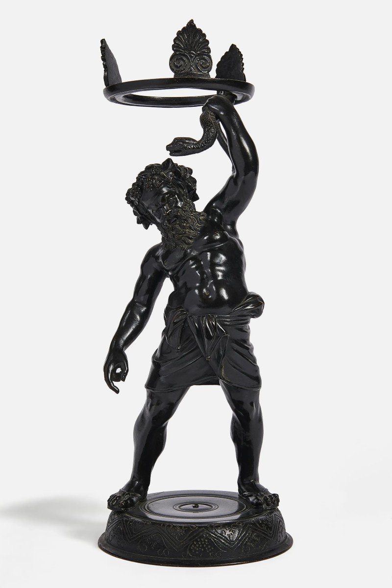 Sculpture En Bronze Silène Bacchus Ivre - Italie XIXe Siècle, d'Après l'Antique