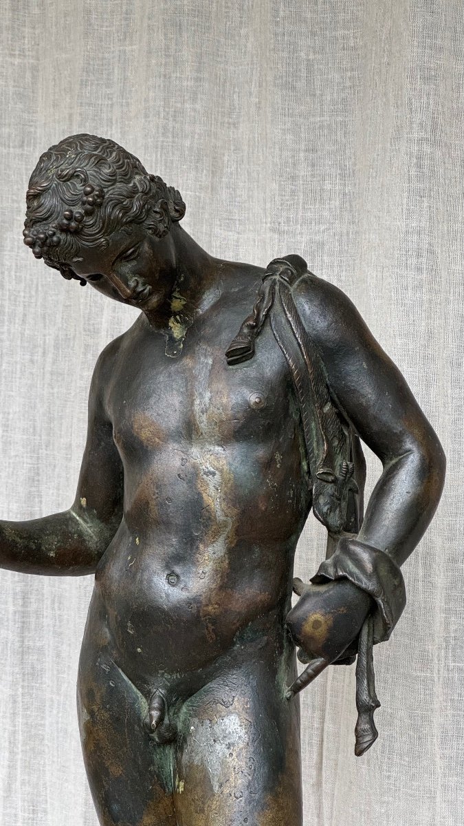 Narcisse - Bronze- Ephèbe - 19e Siècle-photo-3