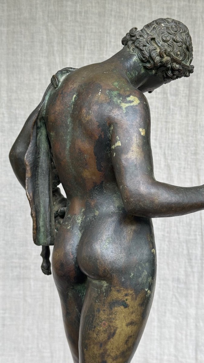 Narcisse - Bronze- Ephèbe - 19e Siècle-photo-4