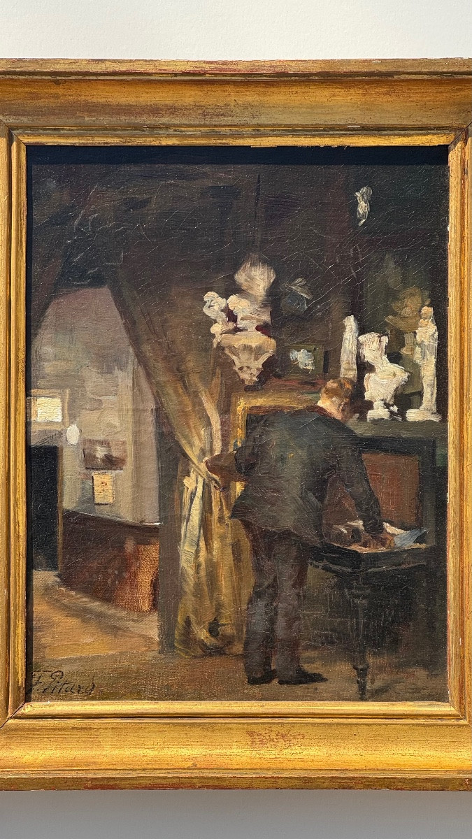 Visite Du Musée-ferdinand Pitard-homme-Portrait-Tableau-huile-Ecole Française Du XIXe Siècle-photo-4