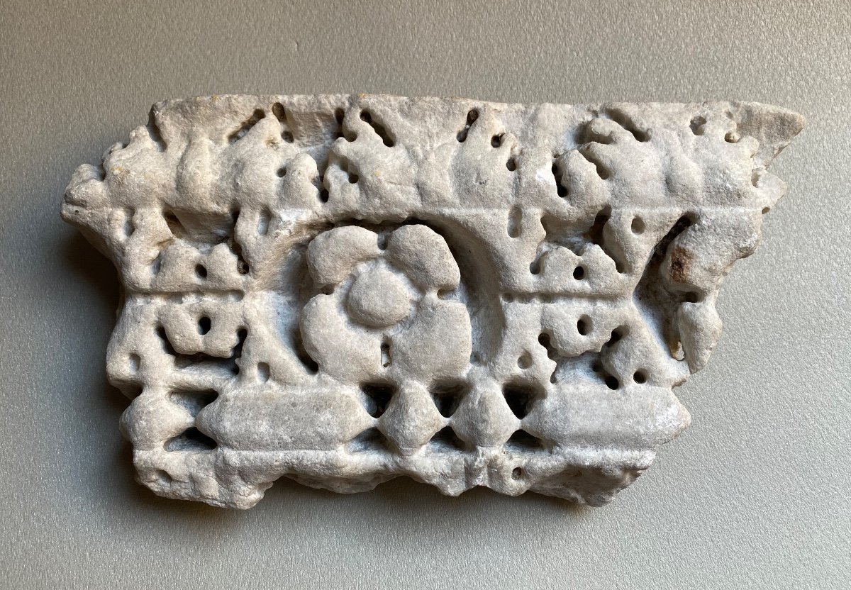 Antique Roman Marble Frieze, Element Of Roman Architecture