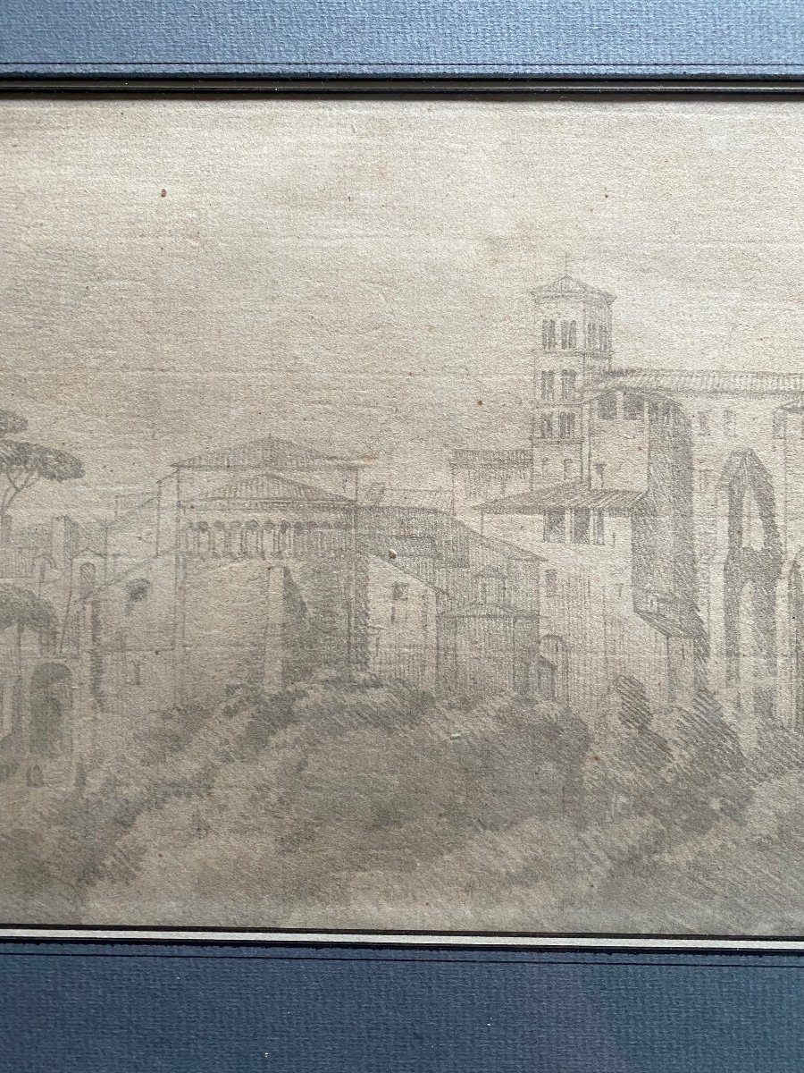 Rome Eglise Santi Giovanni E Paolo Saint Jean Et Paul Italie Dessin Ancien Paysage Architecture-photo-3