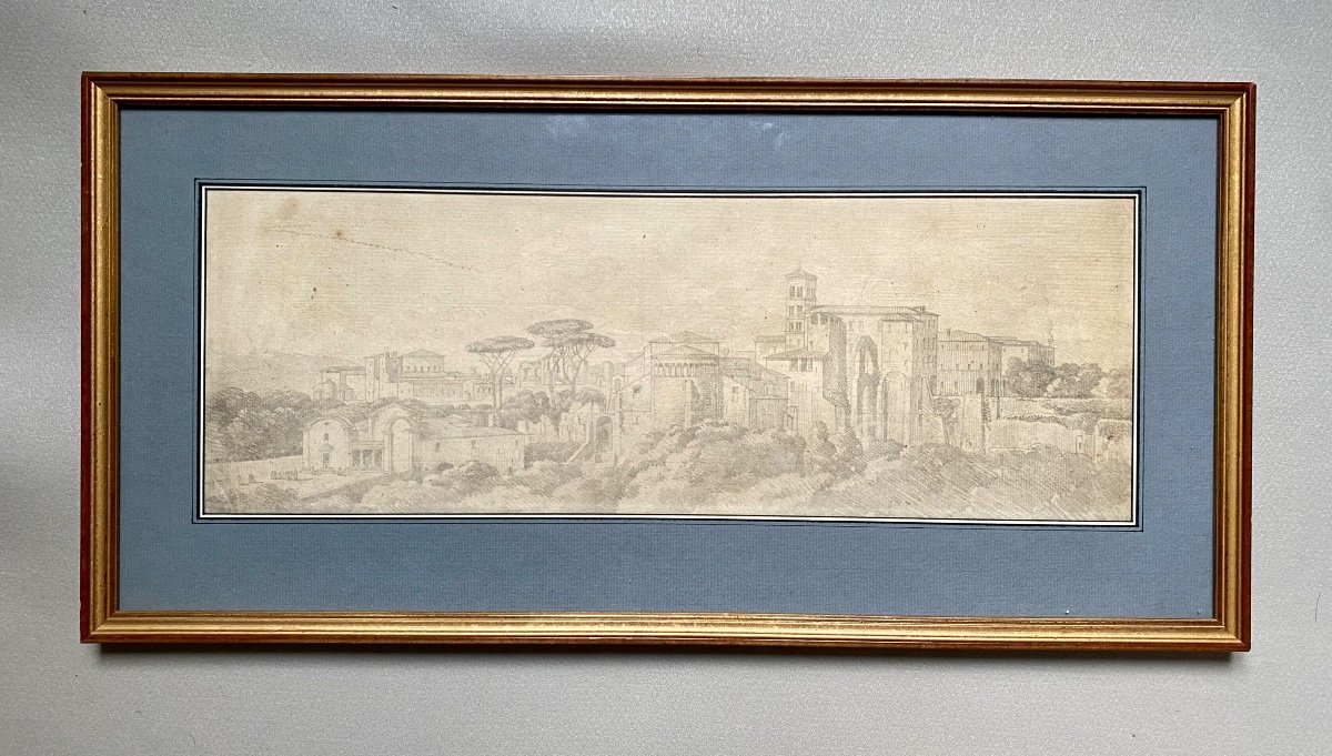 Rome Eglise Santi Giovanni E Paolo Saint Jean Et Paul Italie Dessin Ancien Paysage Architecture