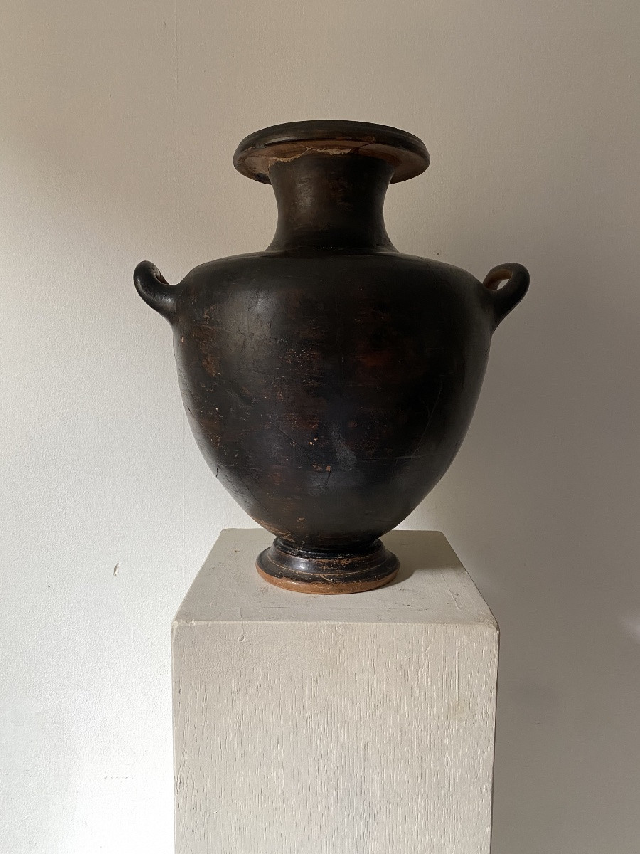 Hydrie à Vernis Noir Grande Grece, Ive Si Av J.-c Vase Grec Antique -photo-2