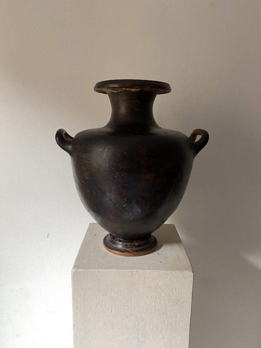 Black Glazed Hydria, Magna Graecia, 4th Century Bc  Ancient Greek Vase -photo-3