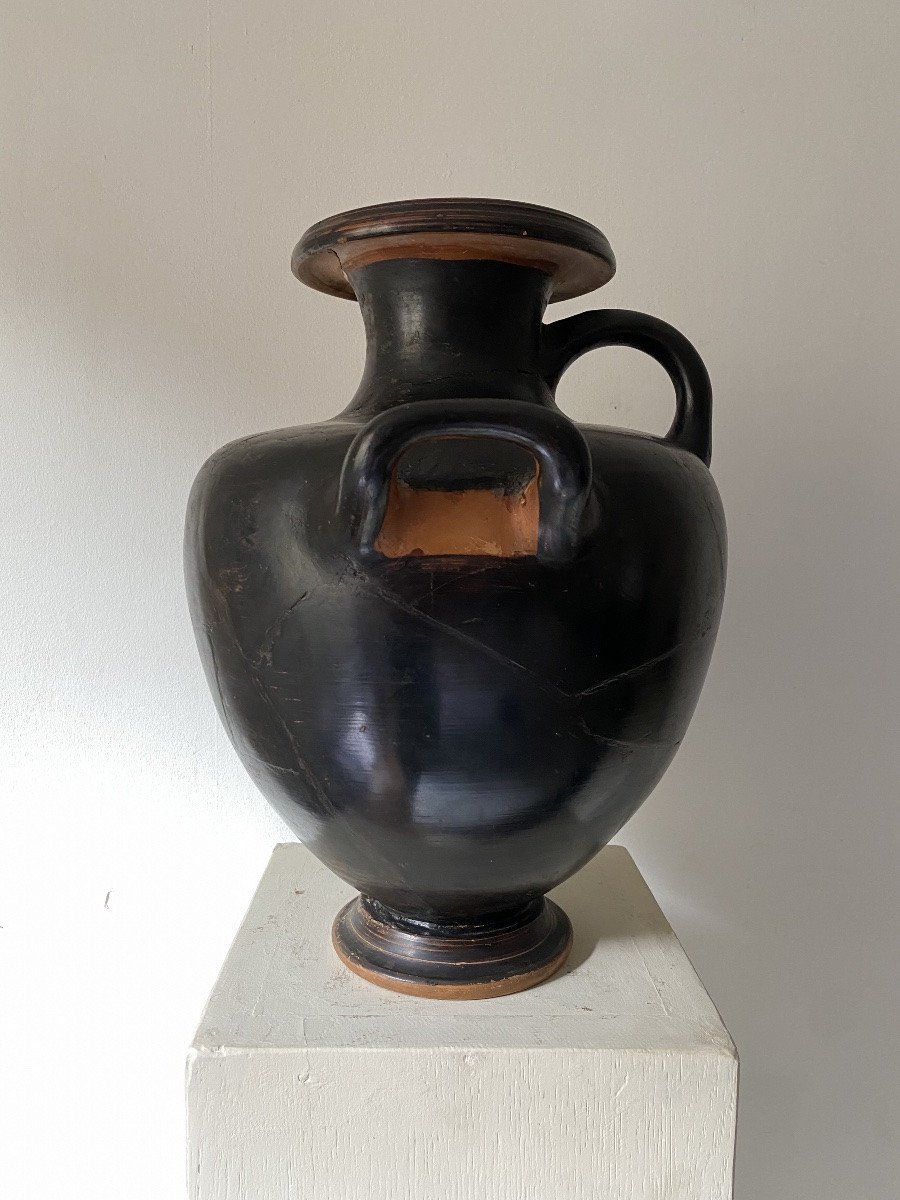 Hydrie à Vernis Noir Grande Grece, Ive Si Av J.-c Vase Grec Antique -photo-4