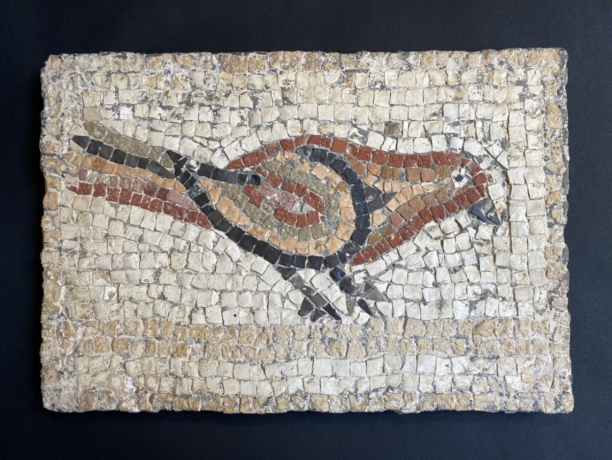 Rare Ancient  Mosaic From Roman Period 2nd - 3rd Century