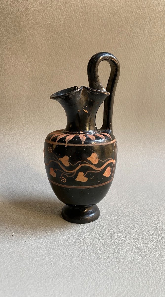 Oinochoe  Painted With Ivy Vines Magna Graecia Gnathia IV Bc Italy-photo-4