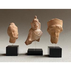 3 Busts Aphrodite Venus, Athena Minerva, Demeter Ceres Head Ancient Greek Roman Art II Bc