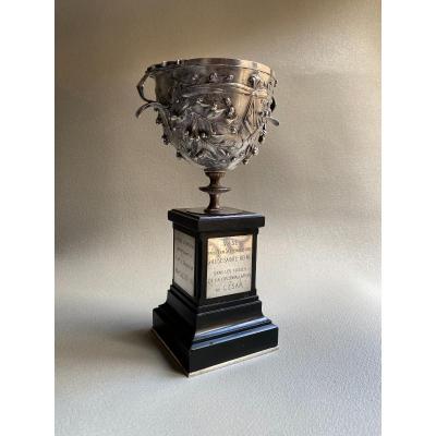 Roman Alésia Cup Silvered Bronze Replica By Barbedienne For Napoleon III