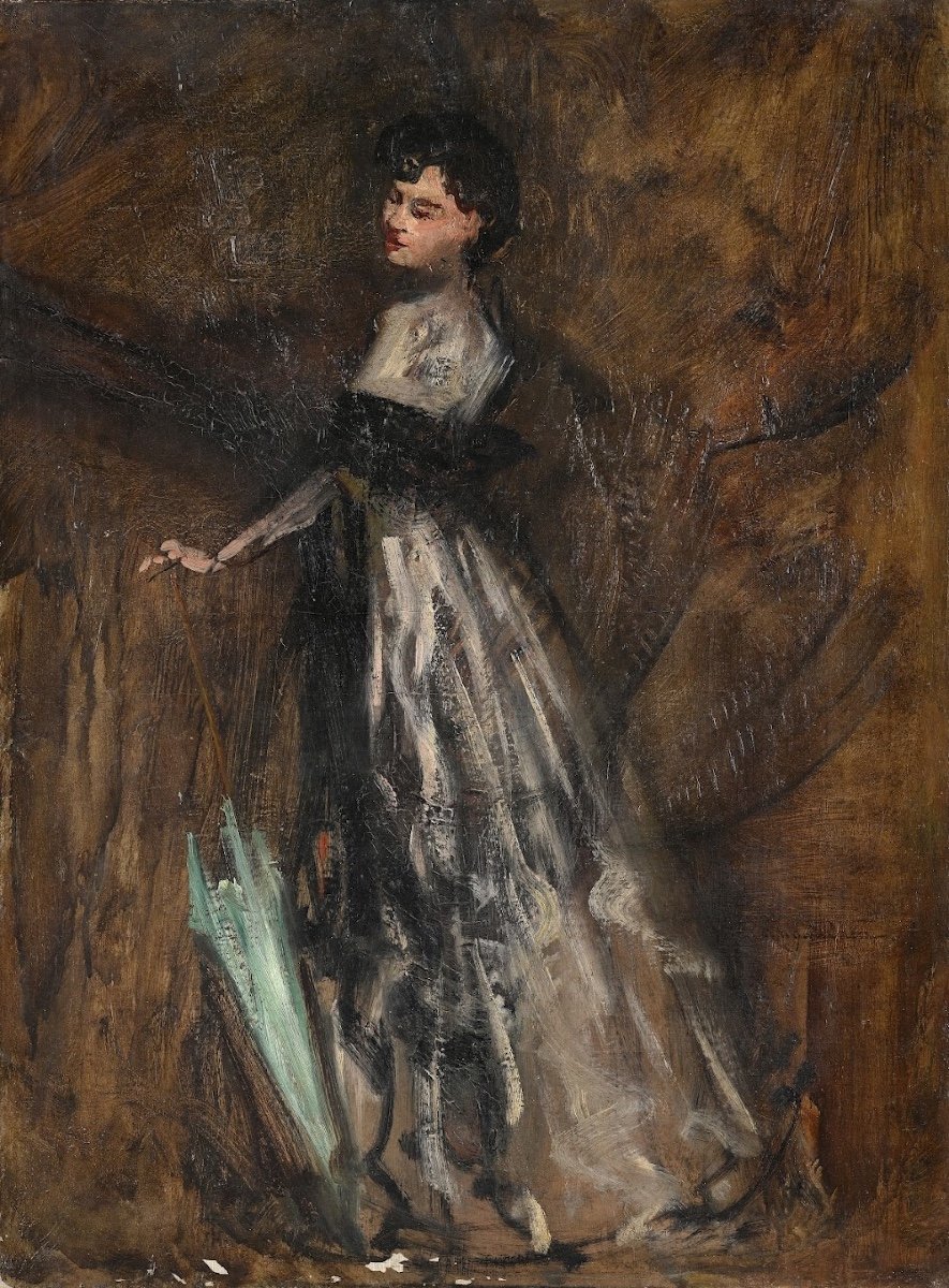 Mademoiselle Polaire Antonio De La Gandara (1861-1917) Vers 1903 Huile Sur Toile 