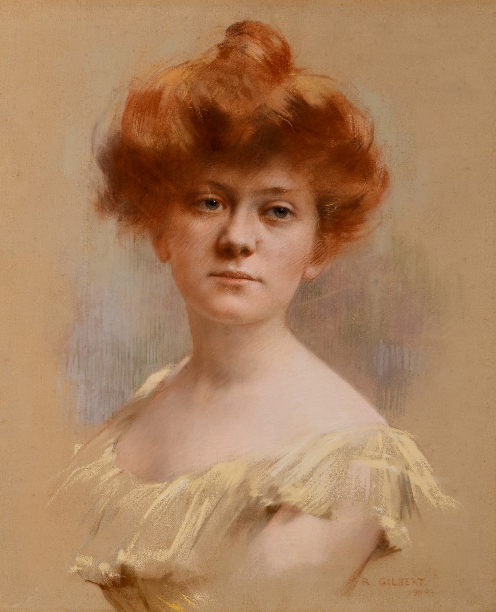 Portrait Of A Woman René Gilbert (1857-1914)-photo-2