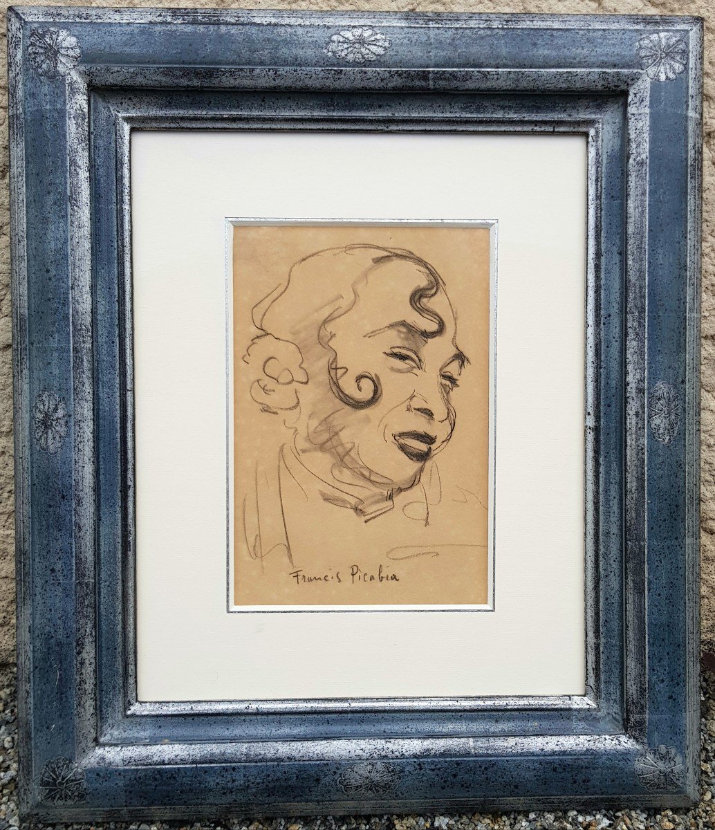 Francis Picabia - Drawing - Woman Portrait - C.o.a -photo-3