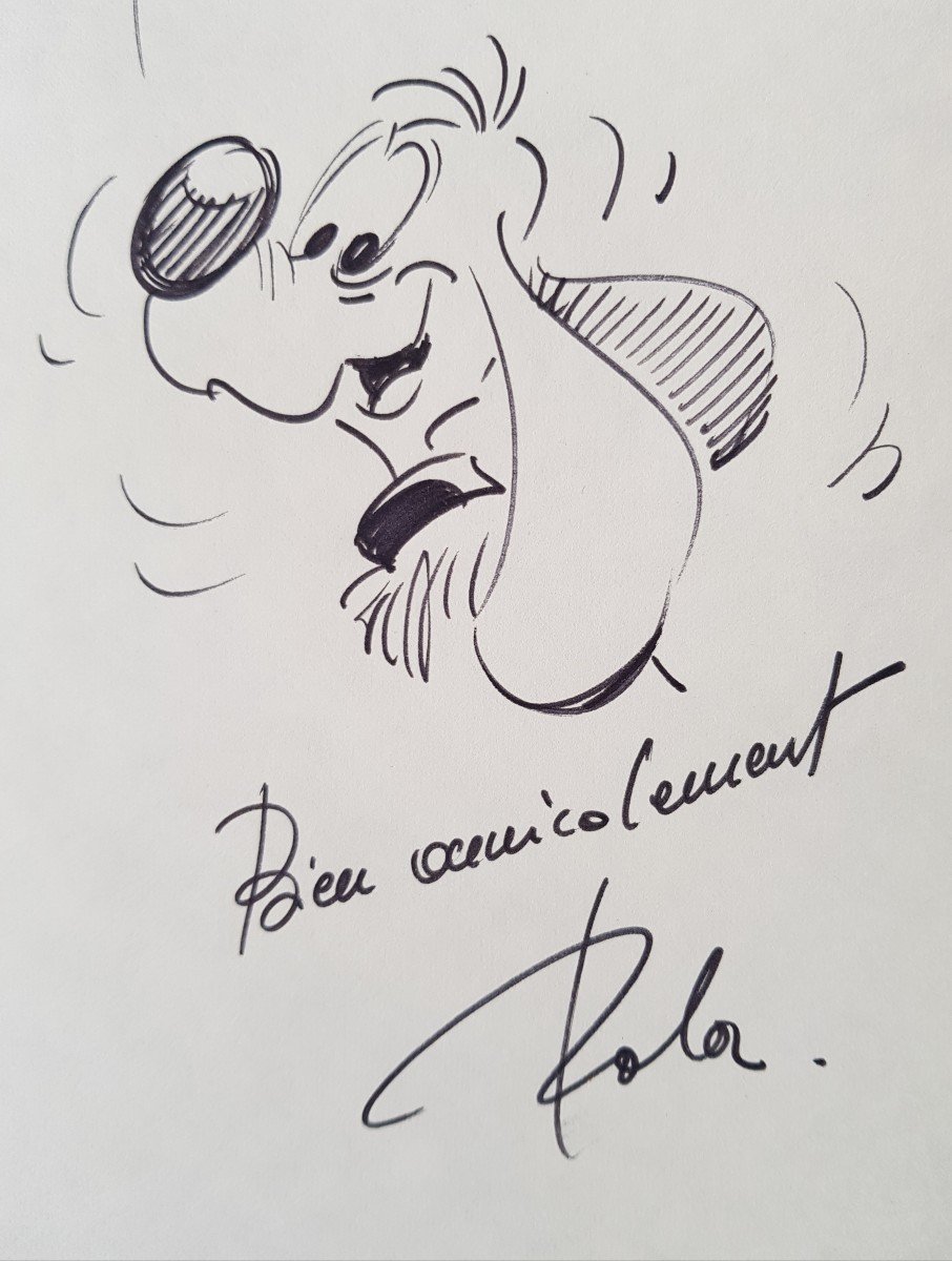 Boule Et Bill - Original Drawing Autographed By Roba 