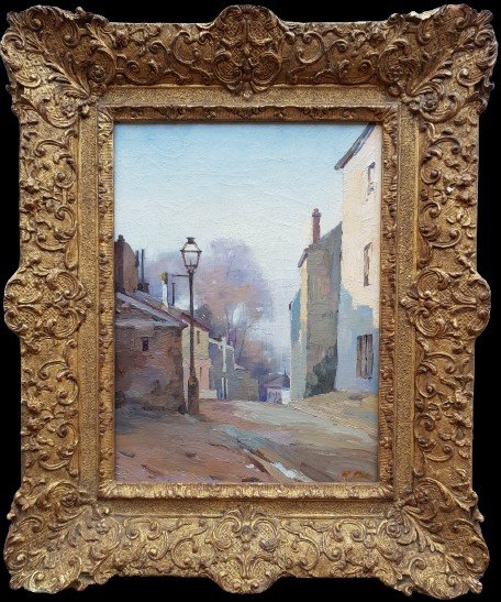 Stanislas Lepine - Oil On Canvas - Street In Montmartre