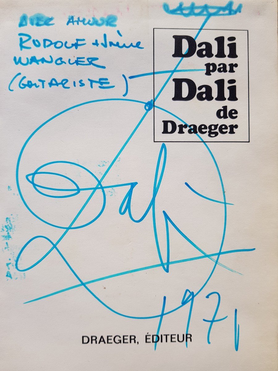 Salvador DALI - Dessin - Livre dédicacé - 1971-photo-2