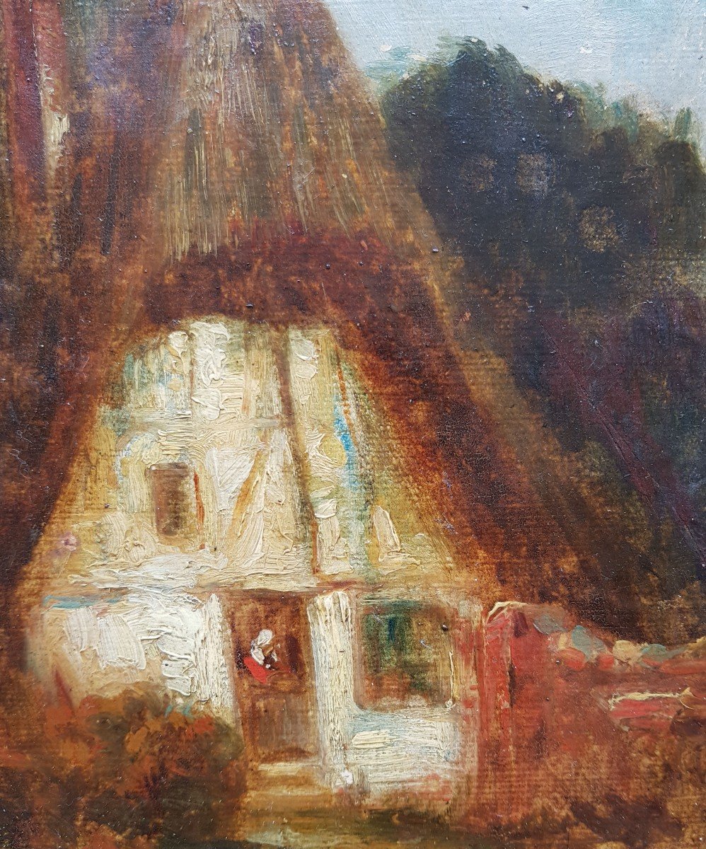 Ziem - Barbizon - 1850 - Cottage In The Forest