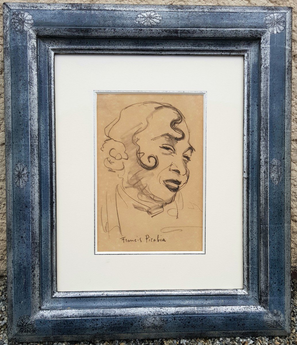 Francis PICABIA - Portrait de femme - CERTIFICAT