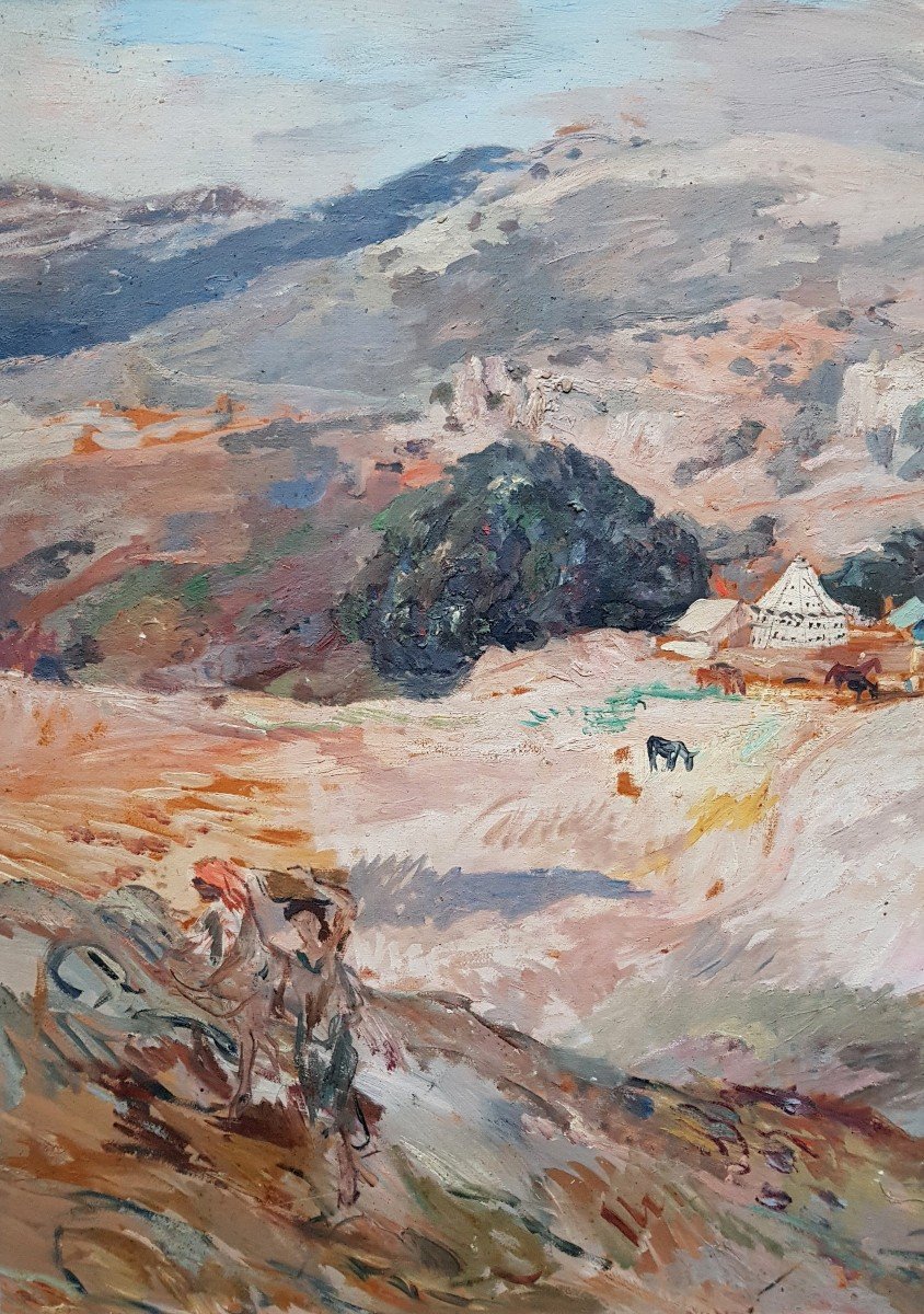 Edy Legrand - Orientalist Oil - Encampment In Atlas-photo-6