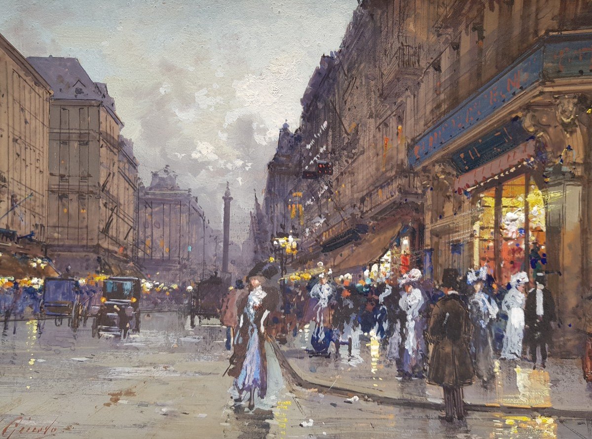 GALIEN LALOUE - Gouache - Elégantes à PARIS-photo-2