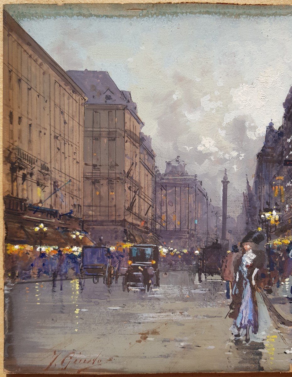 GALIEN LALOUE - Gouache - Elégantes à PARIS-photo-1