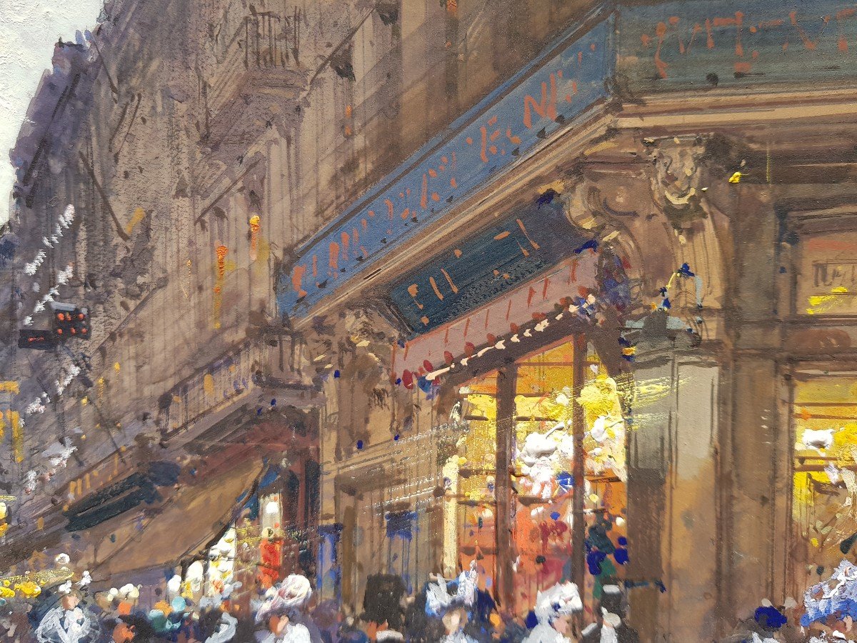 GALIEN LALOUE - Gouache - Elégantes à PARIS-photo-6