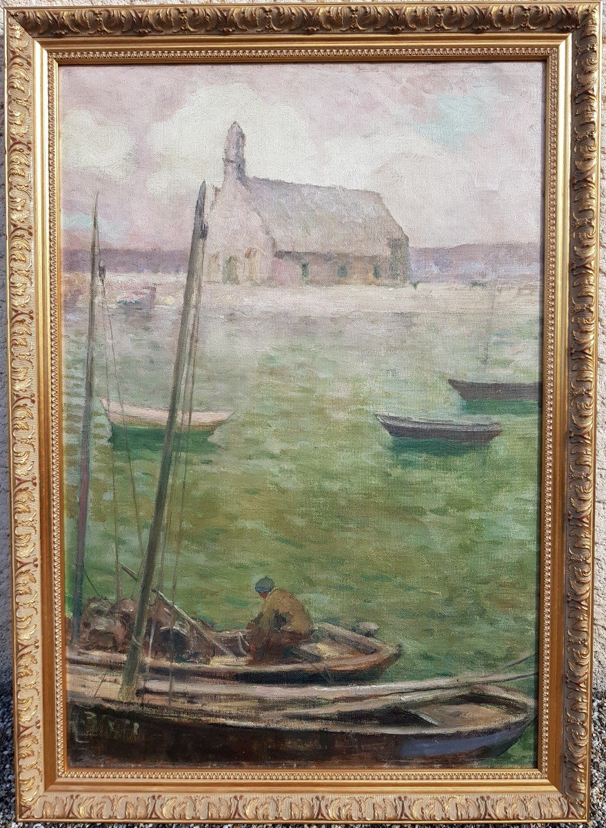 Jules René Hervé - Camaret, Brittany - Oil 77 X 54 Cms