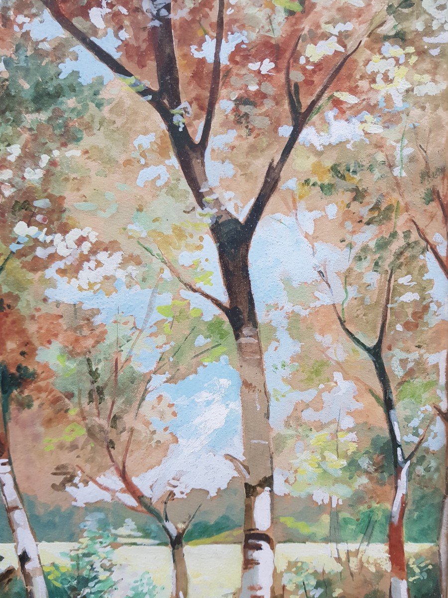 KNITTNER - Gouache - Ruisseau en sous-bois-photo-8