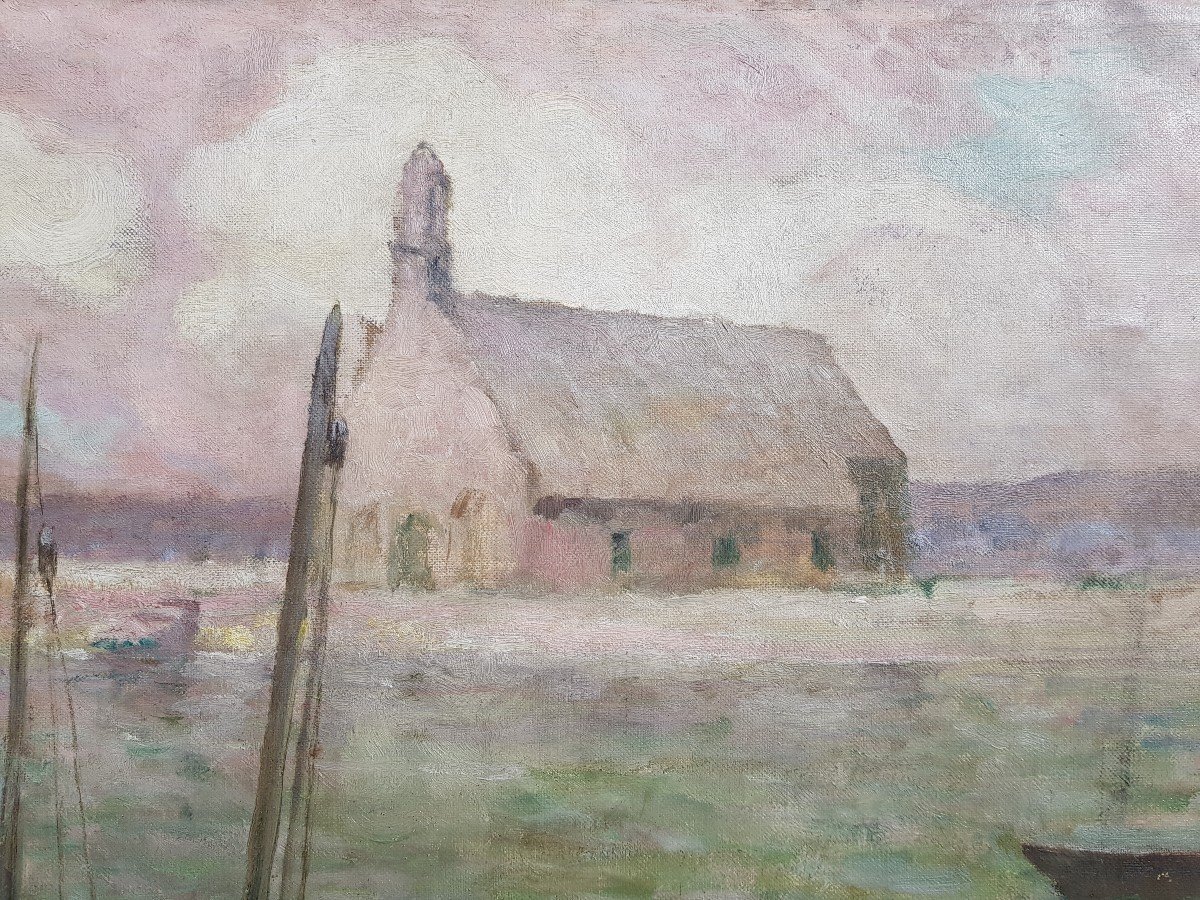 Jules René HERVÉ - Huile sur toile - Camaret, BRETAGNE-photo-2