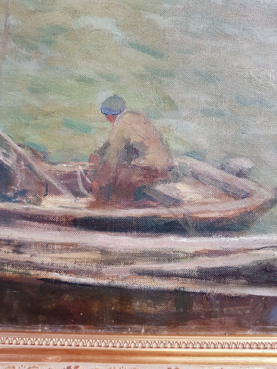 Jules René HERVÉ - Huile sur toile - Camaret, BRETAGNE-photo-2