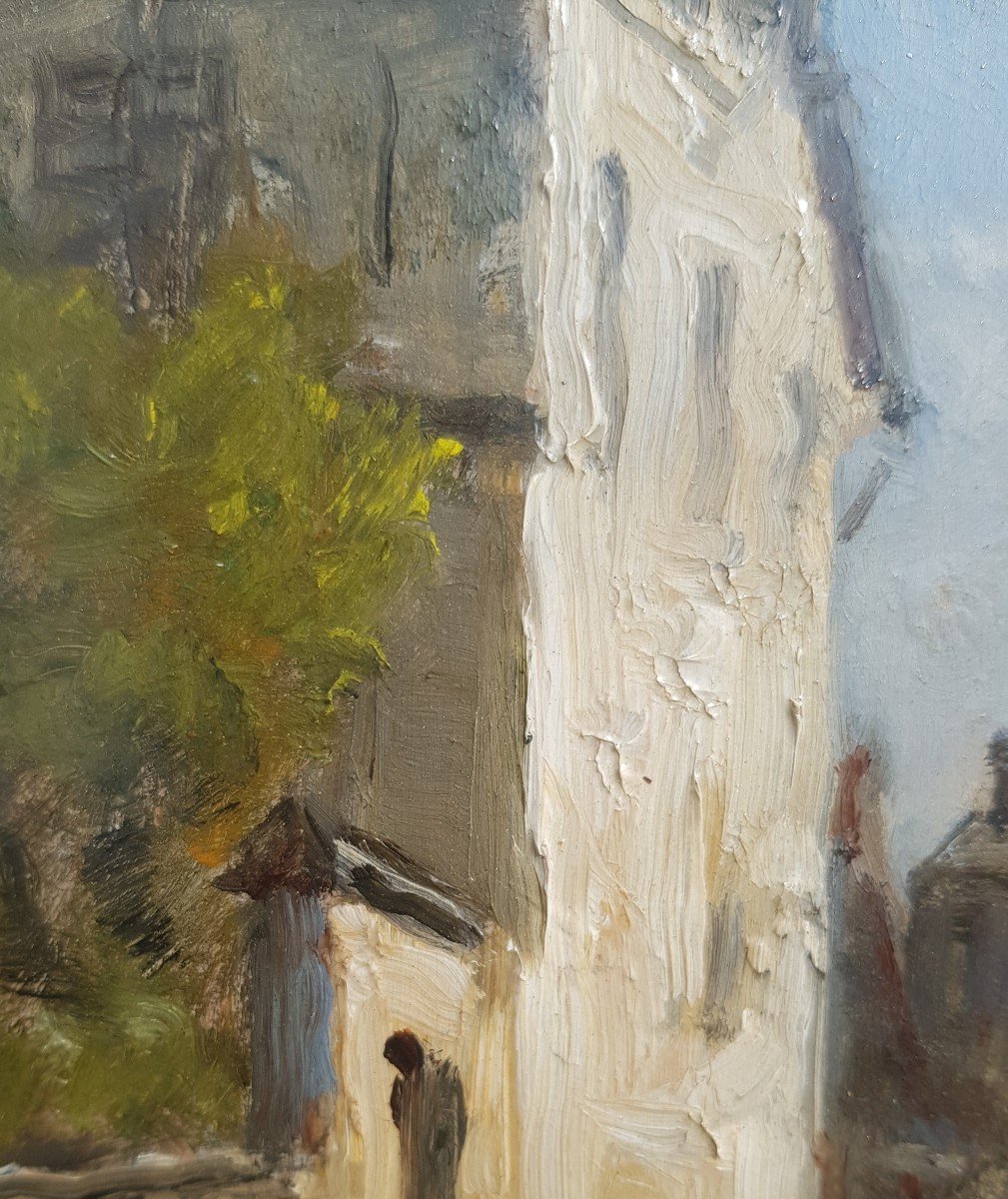 Pecrus - Oil On Panel - Street In Montmartre - 1880-photo-1